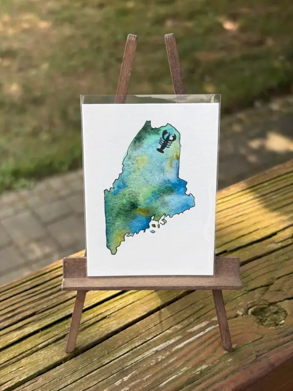 Maine: Lobster aceo art card