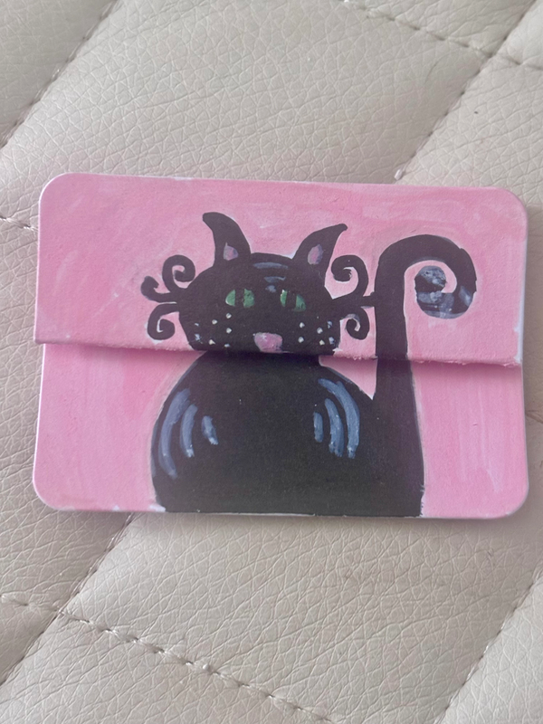 Cat and mouse aceo art card