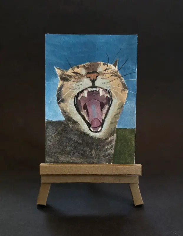 Sleepy Cat — Card 6 of 9 | by ArtsyyCarly aceo art card