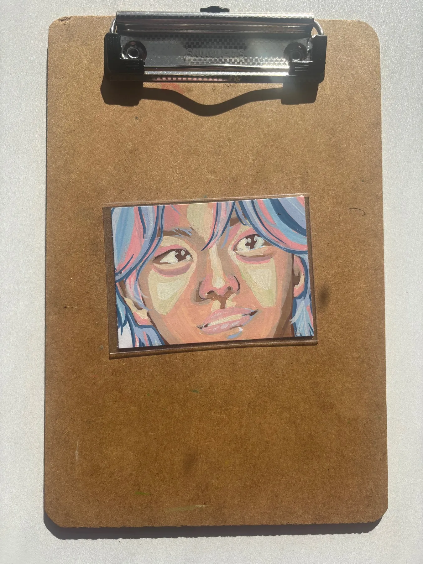 “Way back when” eye portrait aceo art card