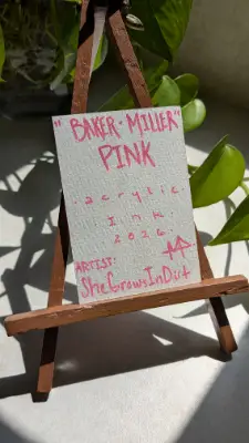 Baker-Miller Pink aceo art card thumbnail 2