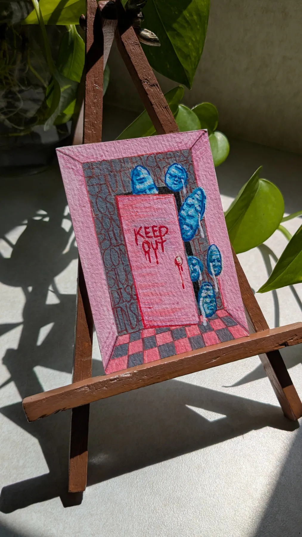 Baker-Miller Pink aceo art card