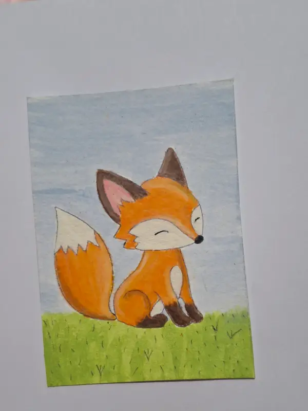 Fox aceo art card