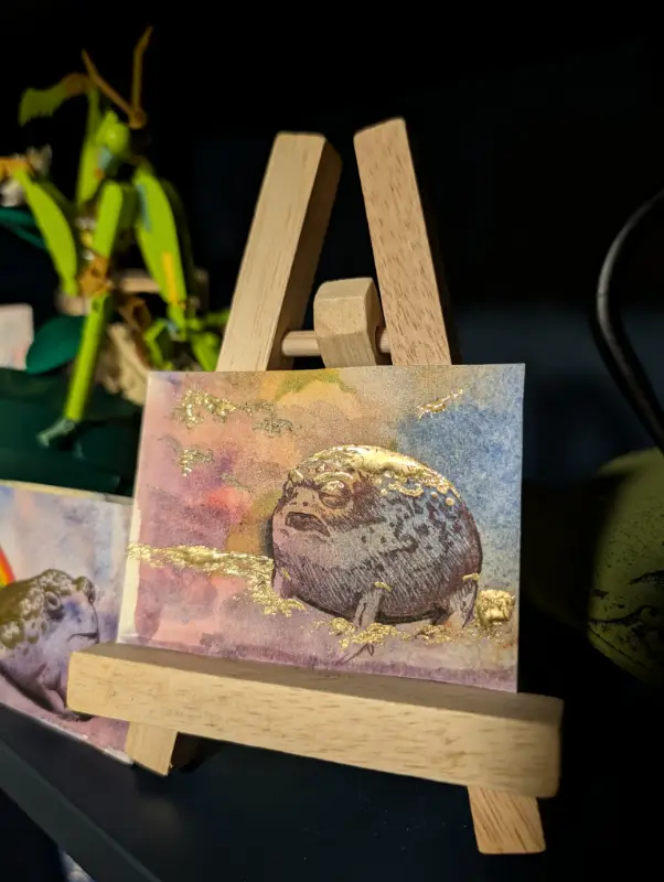 Desert Rain Frog aceo art card