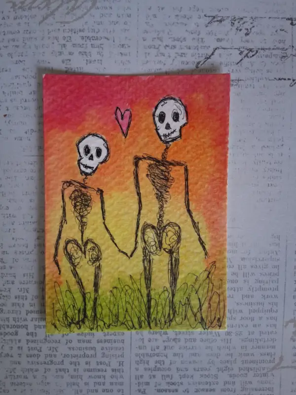 Together Forever aceo art card