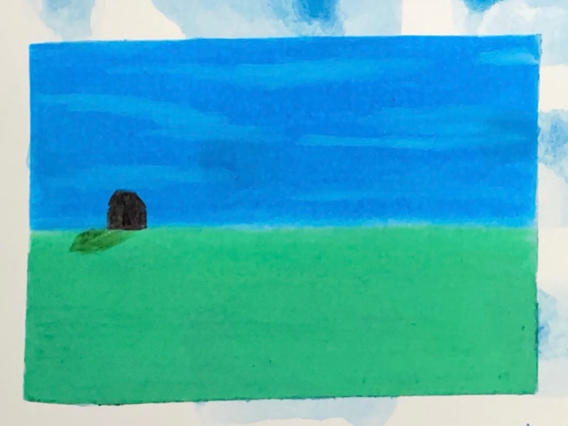 Grassy Field 6 aceo art card