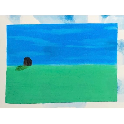 Grassy Field 6 aceo art card thumbnail 1