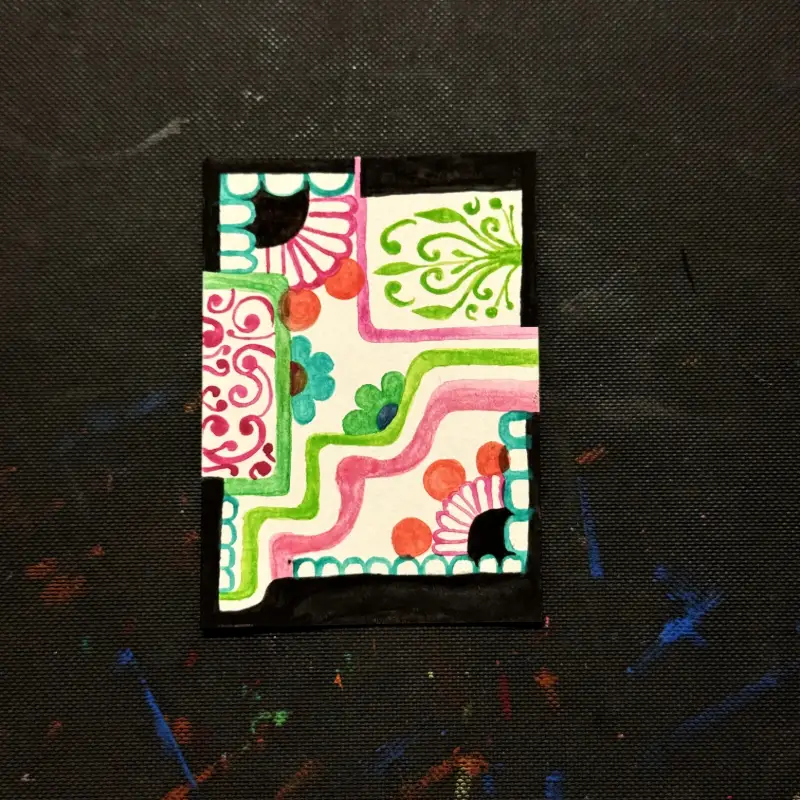 Whimsical Playground aceo art card