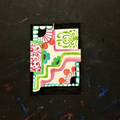 Whimsical Playground aceo art card thumbnail 1