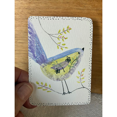 Dainty bird aceo art card thumbnail 1