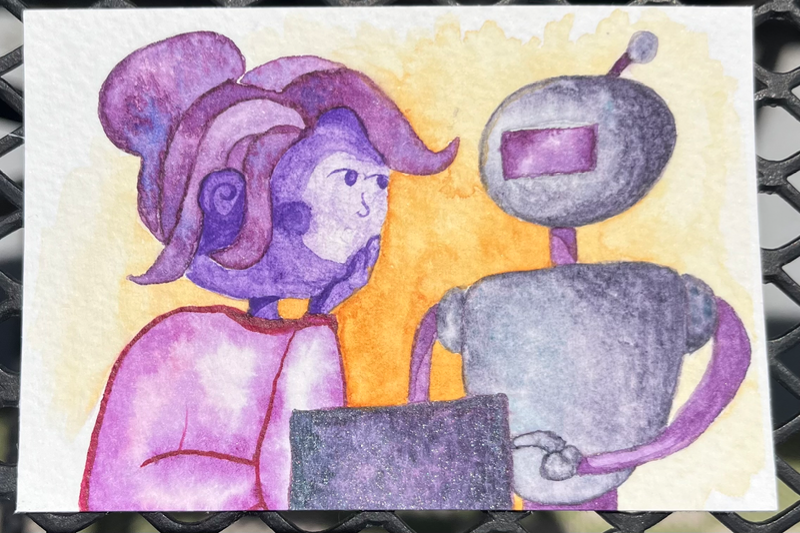 Technofile aceo art card