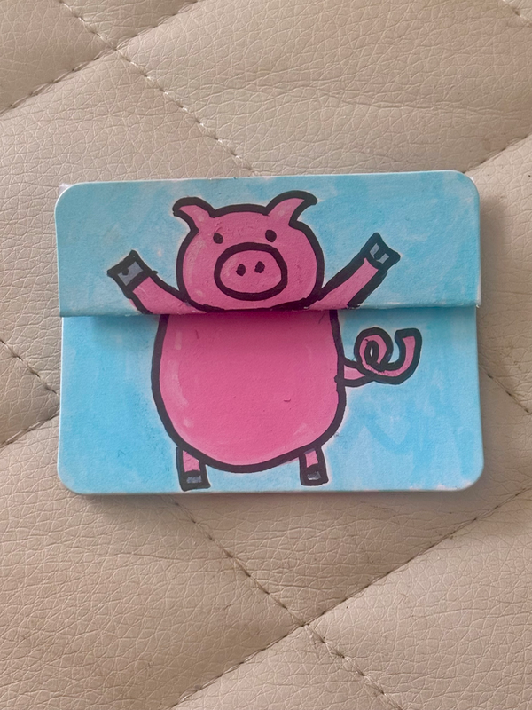 Hogs and kisses aceo art card