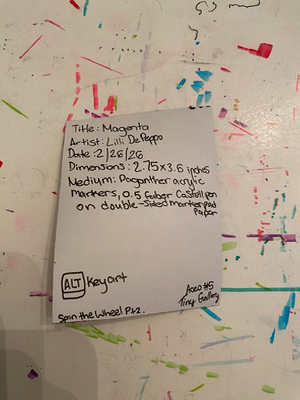 Magenta aceo art card thumbnail 2