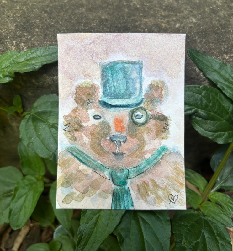 Fancy Bear 01 aceo art card