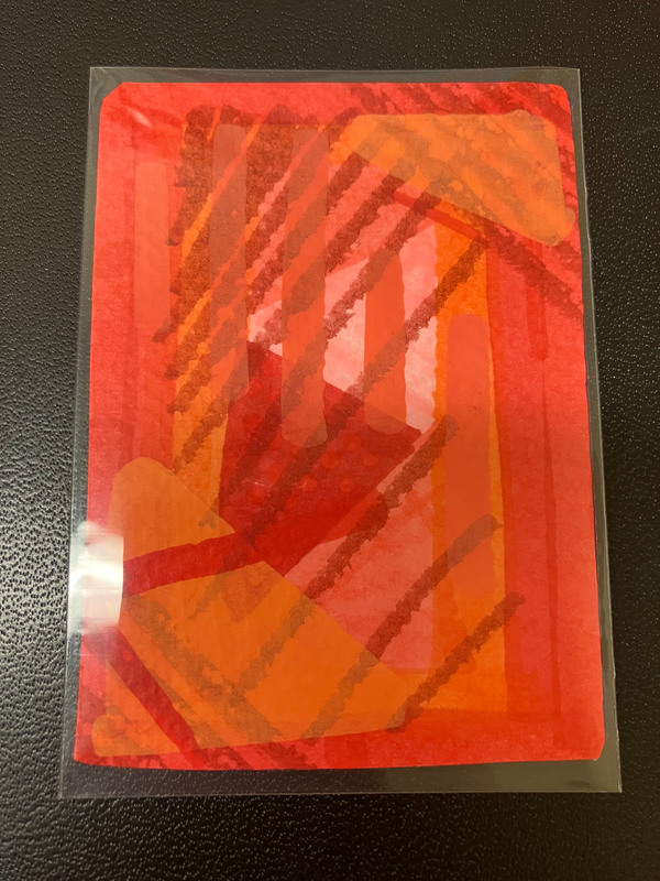 Color Study : Red aceo art card