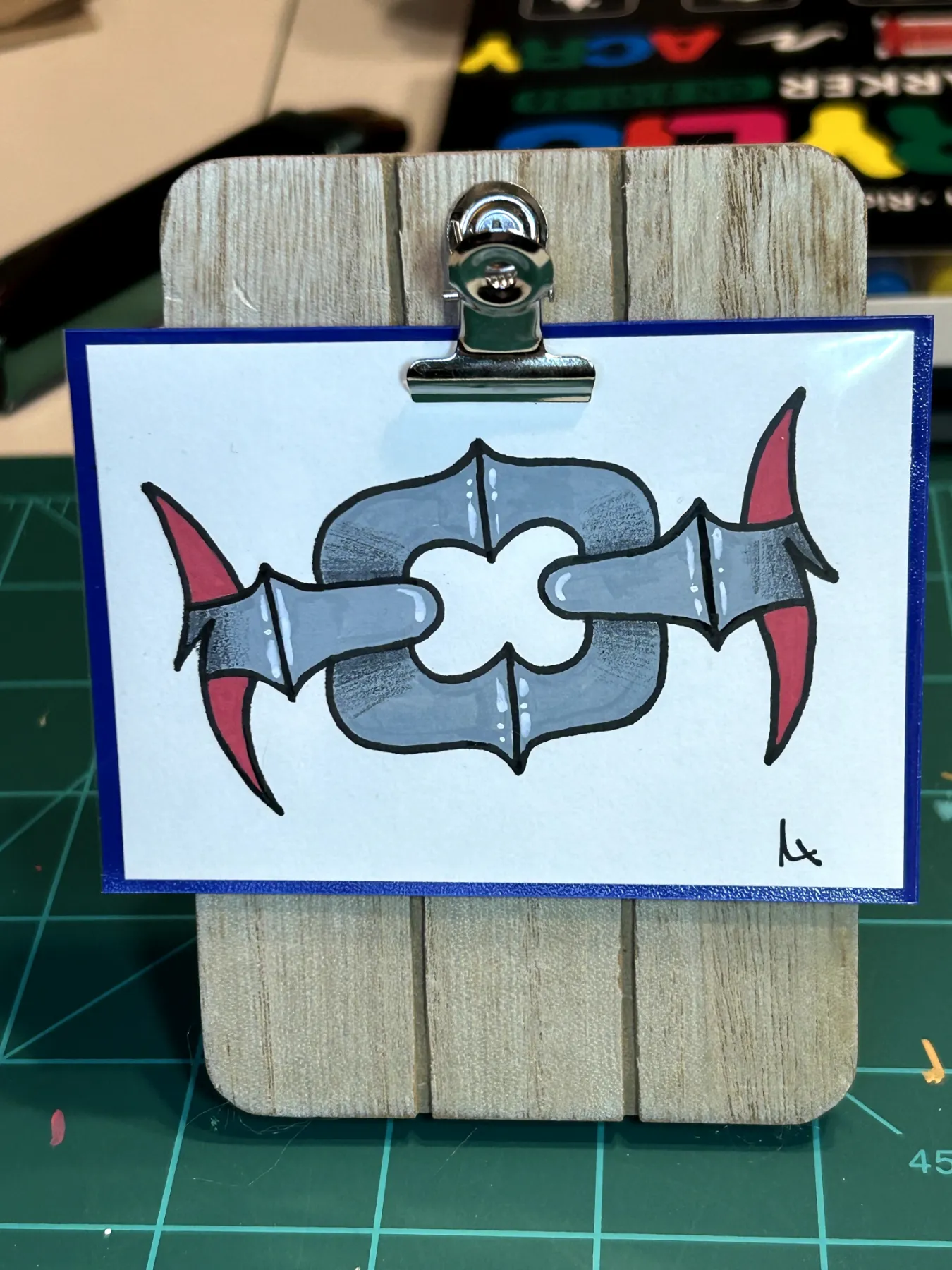 Trad Chain aceo art card