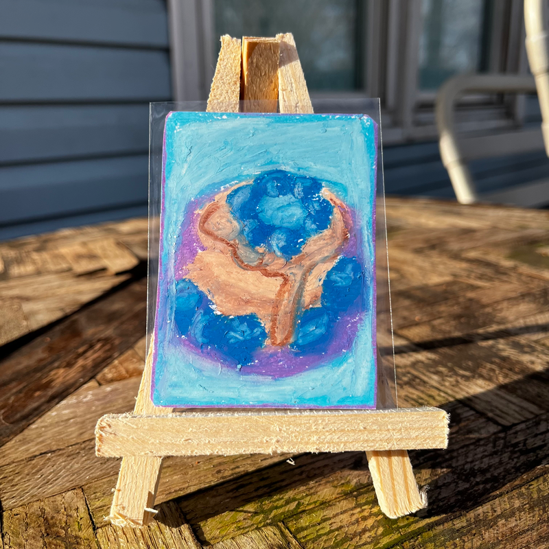 Blueberry Pancakes aceo art card
