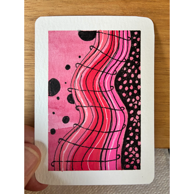 Flowing abstract aceo art card thumbnail 1