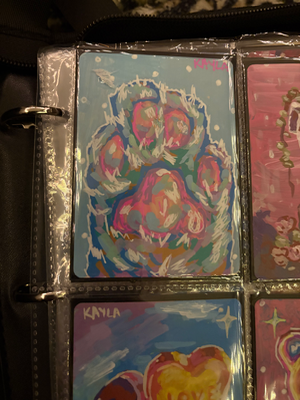 Cat Paw aceo art card thumbnail 2