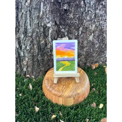 Sunset Study: Three aceo art card thumbnail 1