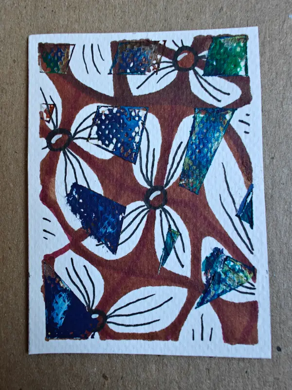 Swimming in the Sound #3 aceo art card