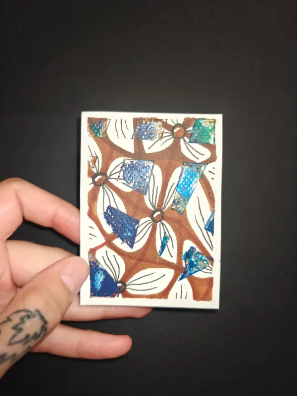 Swimming in the Sound #3 aceo art card