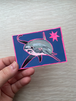 Thresher Shark (Series 1/4) aceo art card thumbnail 1
