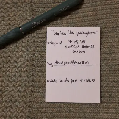 Big Top the Pachyderm aceo art card thumbnail 2