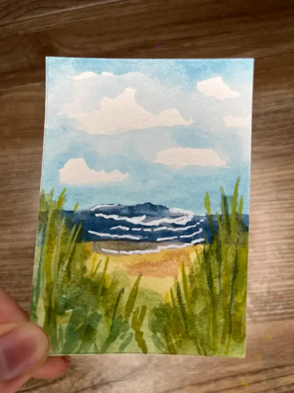 Path to the Beach aceo art card