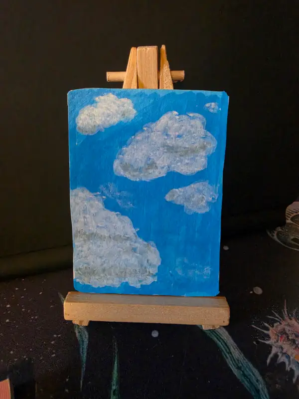 Sky Blue aceo art card