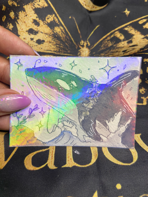 Holo Orca Bug aceo art card