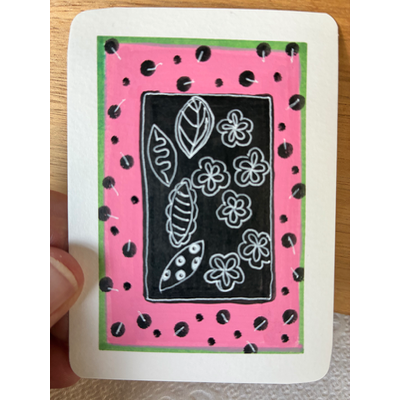 Framed Florals aceo art card thumbnail 1