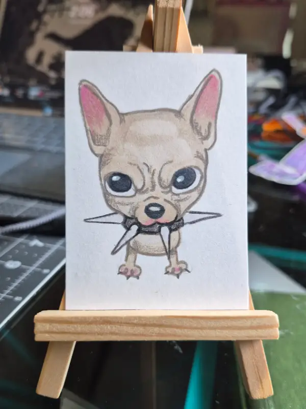 Angrychi aceo art card