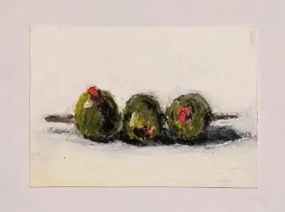 Olives ACEO aceo art card thumbnail 2