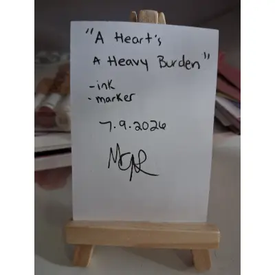 The Heart's A Heavy Burden aceo art card thumbnail 5