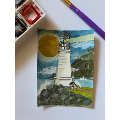 The Lighthouse aceo art card thumbnail 1