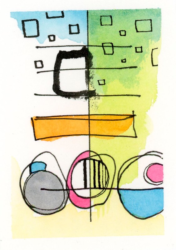 Flow aceo art card