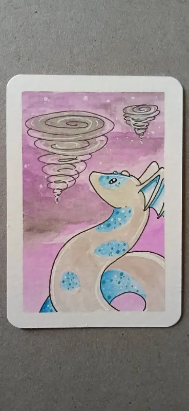 Weather Series: Tornado Watch aceo art card