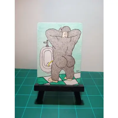 Cheeks out, Leak out aceo art card thumbnail 3