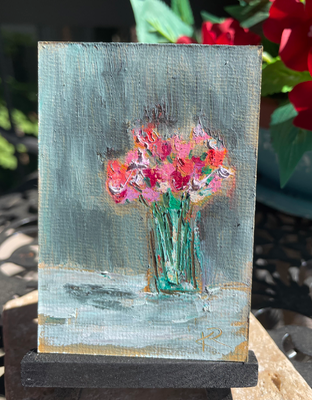 Garden Offering aceo art card thumbnail 1
