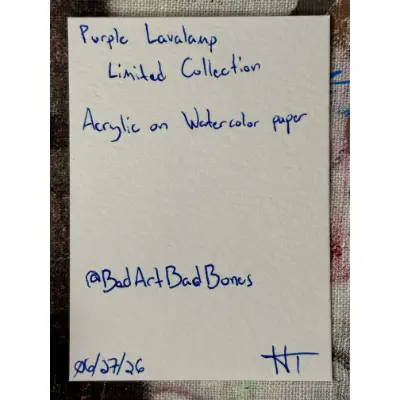 Purple Lava Lamp aceo art card thumbnail 2