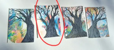 Dream Tree #2 Of 4 aceo art card thumbnail 3
