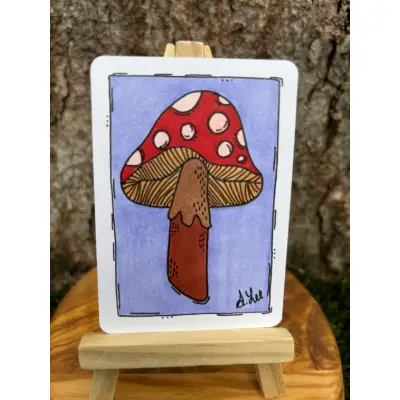 Maeve the Mushroom aceo art card thumbnail 2