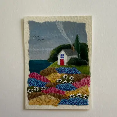Mornings by the Bay aceo art card thumbnail 1