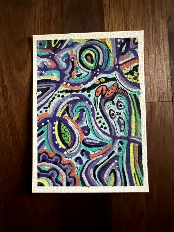 In The Matrix aceo art card