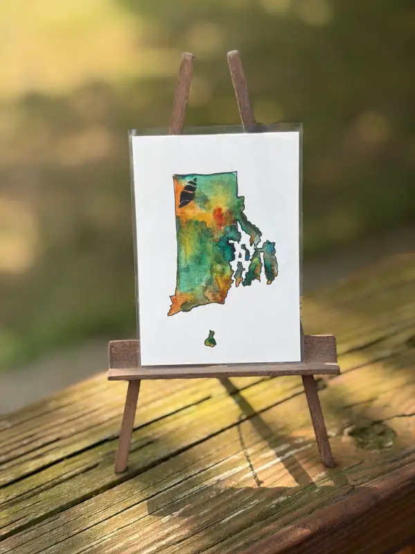Rhode Island: Shell aceo art card