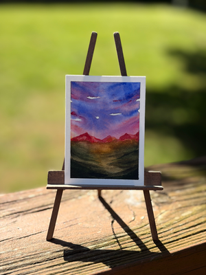 Afterglow Hills aceo art card thumbnail 1
