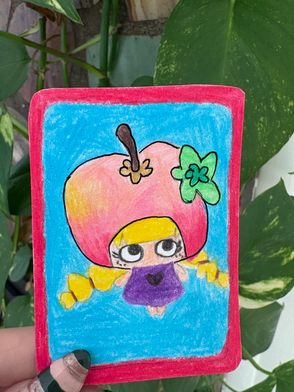 Pink Lady Apple aceo art card