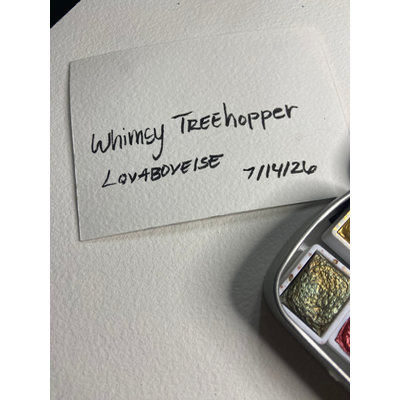 Whimsy tree hopper aceo art card thumbnail 2