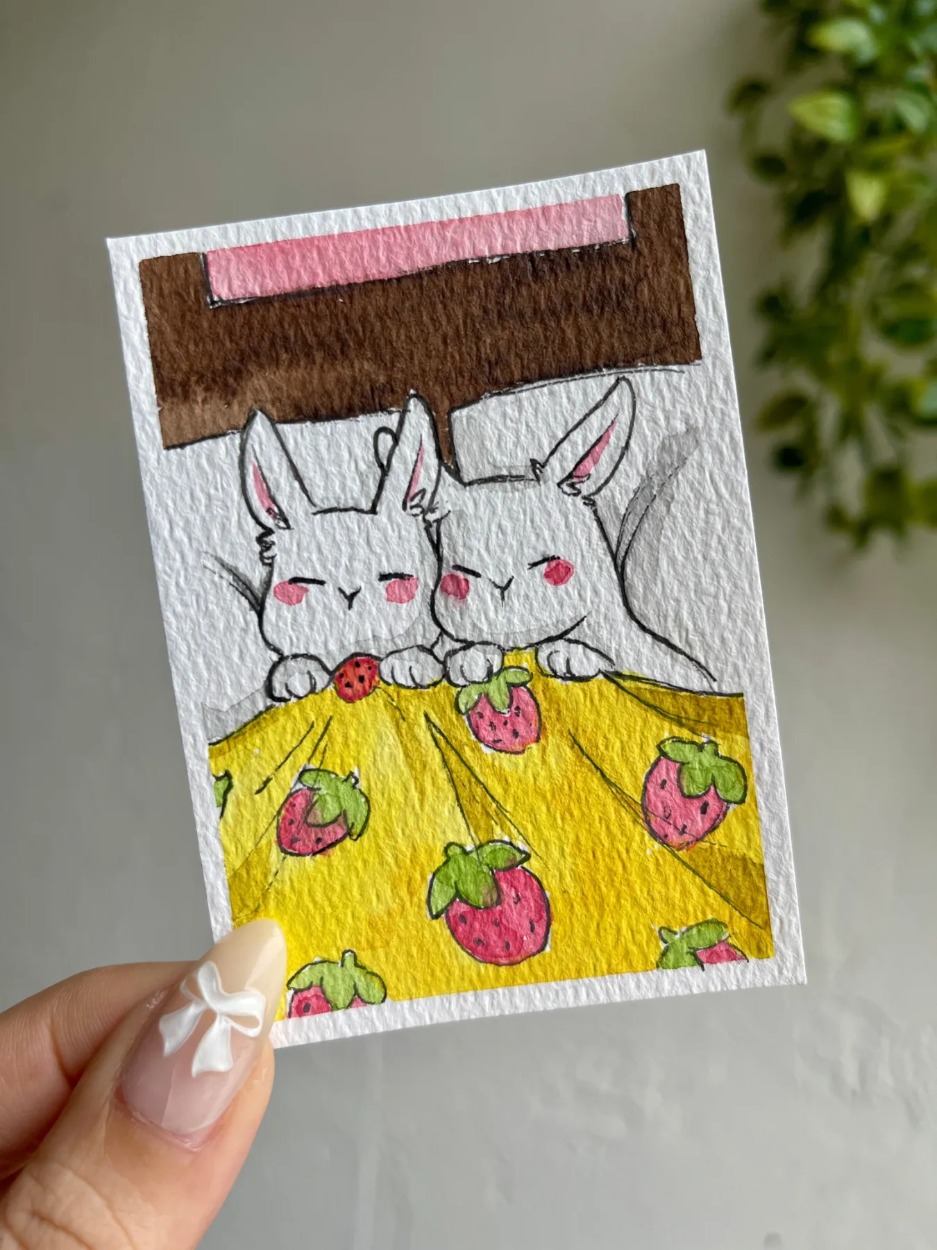Goodnight Bunnies aceo art card